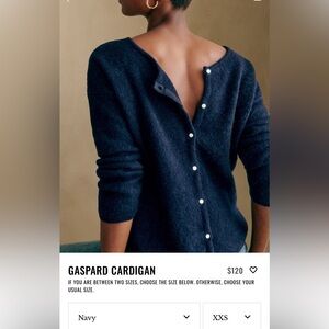 Sézane Gaspard Cardigan in Navy